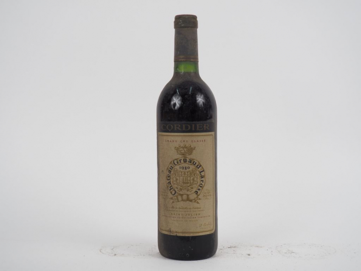 1 BOUTEILLE CHÂTEAU GRUAUD LAROSE GCC ST JULIEN - 1980 - BG/BS