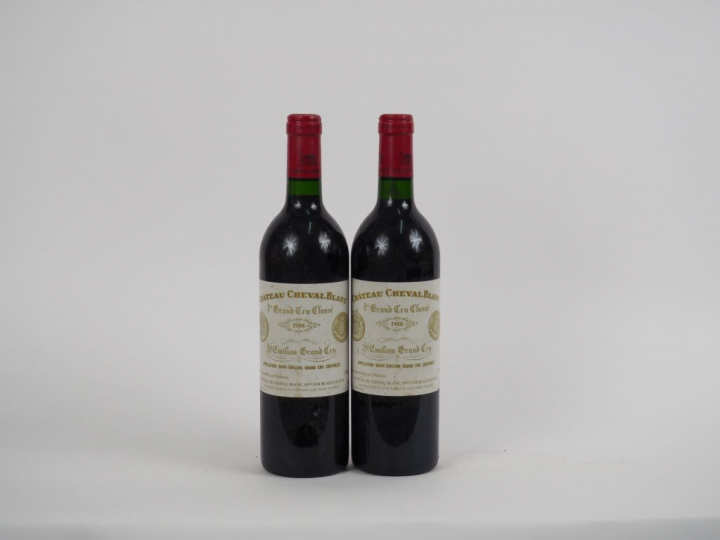 2 BOUTEILLES CHÂTEAU CHEVAL BLANC 1er GCC ST EMILION - 1988