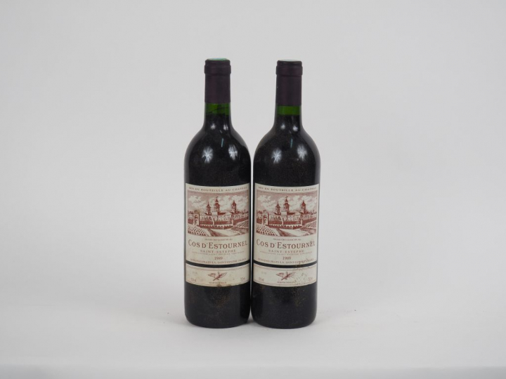 2 BOUTEILLES CHÂTEAU COS D'ESTOURNEL GCC ST ESTEPHE - 1989