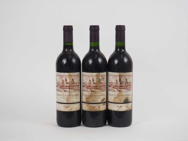 3 BOUTEILLES CHÂTEAU COS D'ESTOURNEL GCC ST ESTEPHE - 1989 - ELT