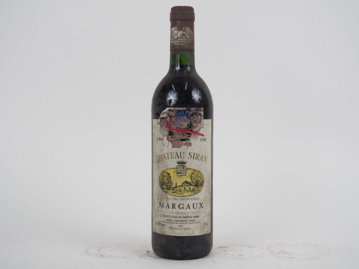 1 BOUTEILLE CHÂTEAU SIRAN GC MARGAUX - 1990 - BG+/BS