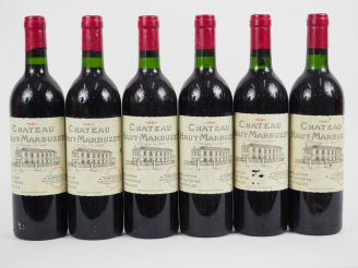 Vente aux enchères 6 BOUTEILLES CHÂTEAU HAUT MARBUZET ST ESTEPHE - 1991 - 5 BG
