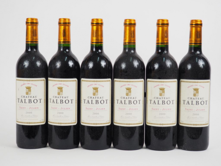 6 BOUTEILLES CHÂTEAU TALBOT GCC ST JULIEN - 2000