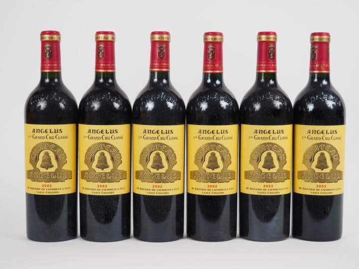 6 BOUTEILLES CHÂTEAU L'ANGELUS 1er GCC ST EMILION - 2002
