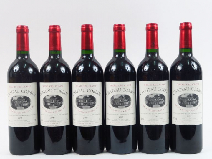 6 BOUTEILLES CHÂTEAU CORBIN GC ST EMILION - 2003