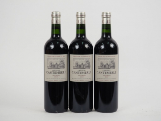Vente aux enchères 3 BOUTEILLES CHÂTEAU CANTEMERLE GCC HAUT MEDOC - 2010