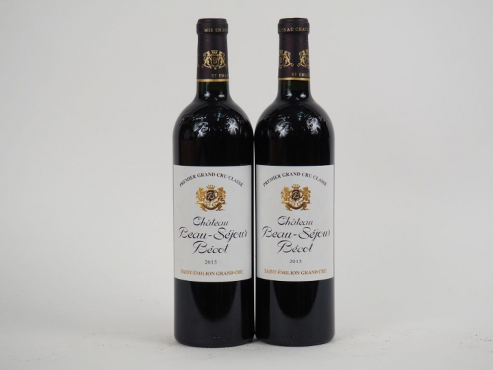 2 BOUTEILLES CHÂTEAU BEAU-SEJOUR BECOT 1er GCC ST EMILION - 2015