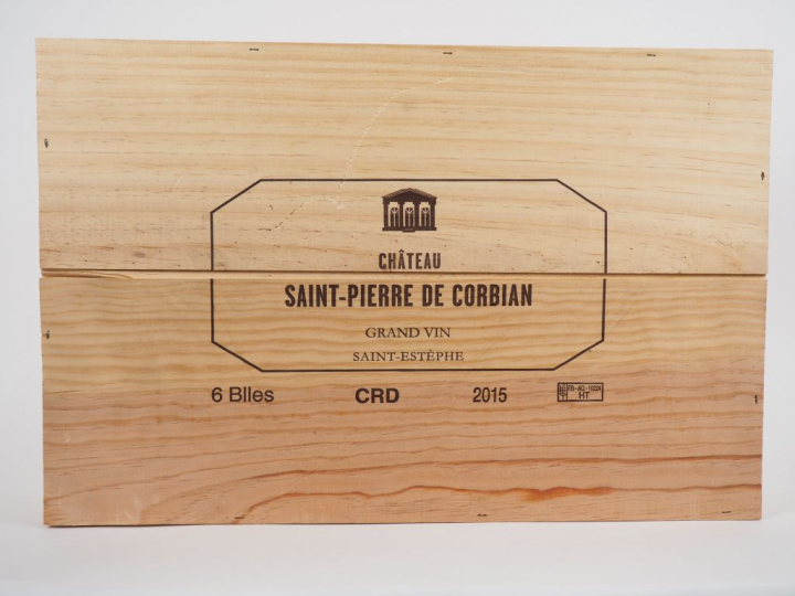 6 BOUTEILLES CHÂTEAU ST PIERRE DE CORBIAN ST ESTEPHE - 2015 - CBO