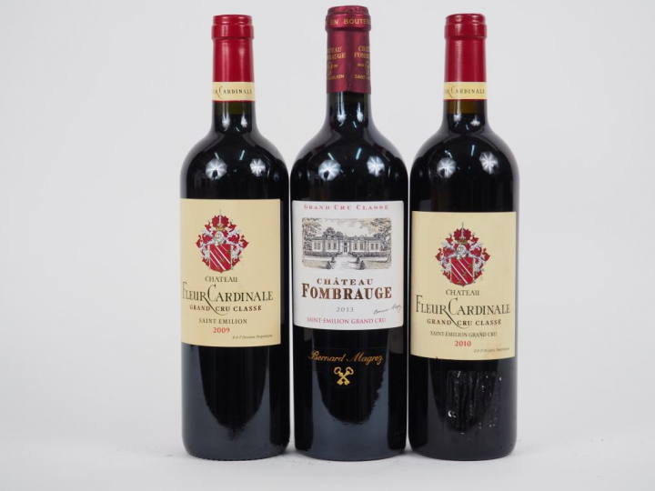3 BOUTEILLES ST EMILION : 1 CHÂTEAU FOMBRAUGE GCC 2013 - 2 CHÂTEAU FLE