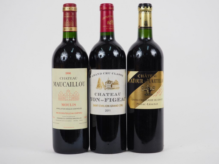 3 BOUTEILLES : 1 CHÂTEAU LA TOUR MARTILLAC GCC GRAVES 2006 - 1 CHÂTEAU