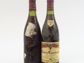 Vente aux enchères 2 BOUTEILLES GEVREY CHAMBERTIN PERRAULT PÈRE   FILS - 1980 - 2 CM/2,5 