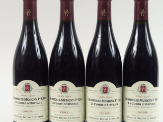 Vente aux enchères 4 BOUTEILLES CHAMBOLLE MUSIGNY 1er CRU 'LA COMBE D'ORVEAUX' V.V. B. CL