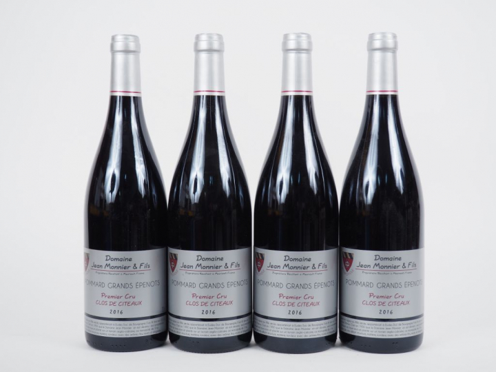 4 BOUTEILLES POMMARD GRANDS EPENOTS 1er CRU 'CLOS DE CITEAUX' J. MONNI