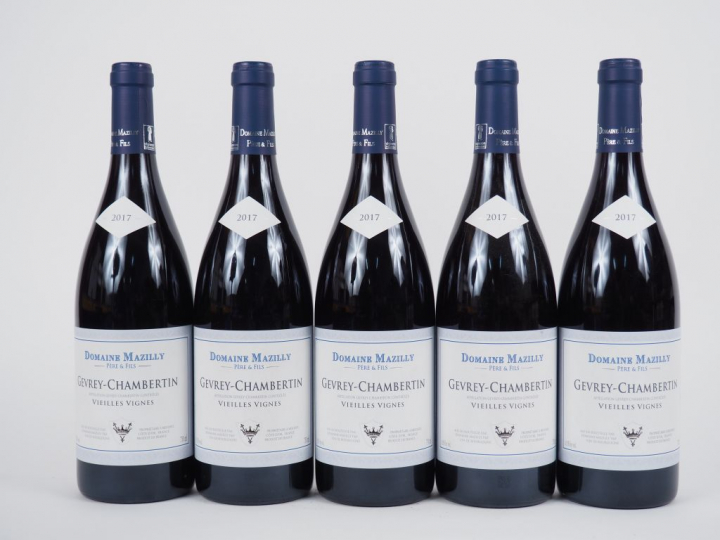 5 BOUTEILLES GEVREY CHAMBERTIN 'V.V.' MAZILLY - 2017