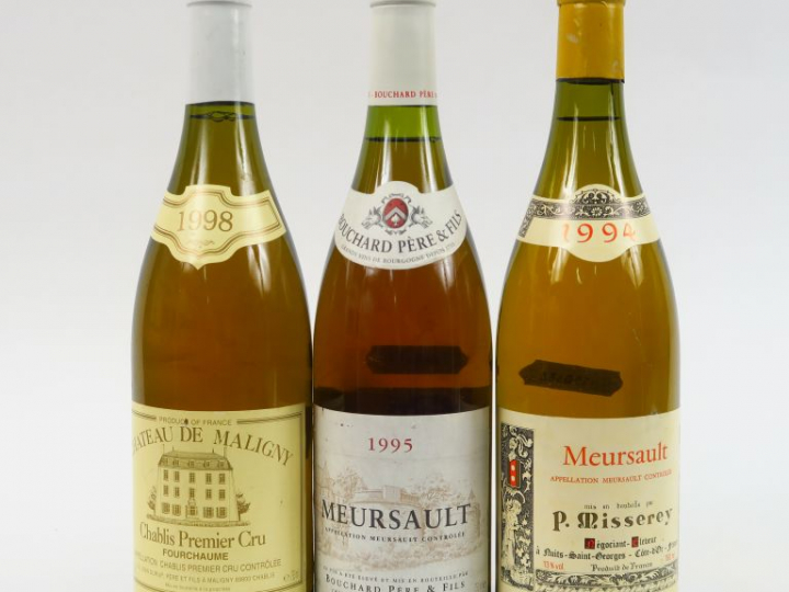3 BOUTEILLES : 1 MEURSAULT B.P.F.   FILS 1995 - 1 MEURSAULT P. MISSERE