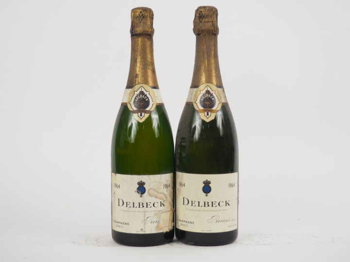 2 BOUTEILLES CHAMPAGNE DELBECK - 1964