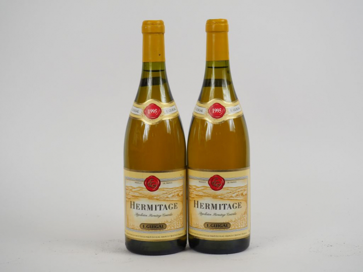 2 BOUTEILLES HERMITAGE BLANC GUIGAL - 1995