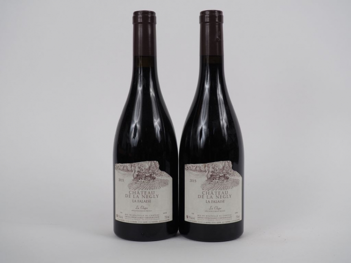 2 BOUTEILLES 'LA FALAISE' CHÂTEAU DE LA NEGLY LA CLAPE - 2015
