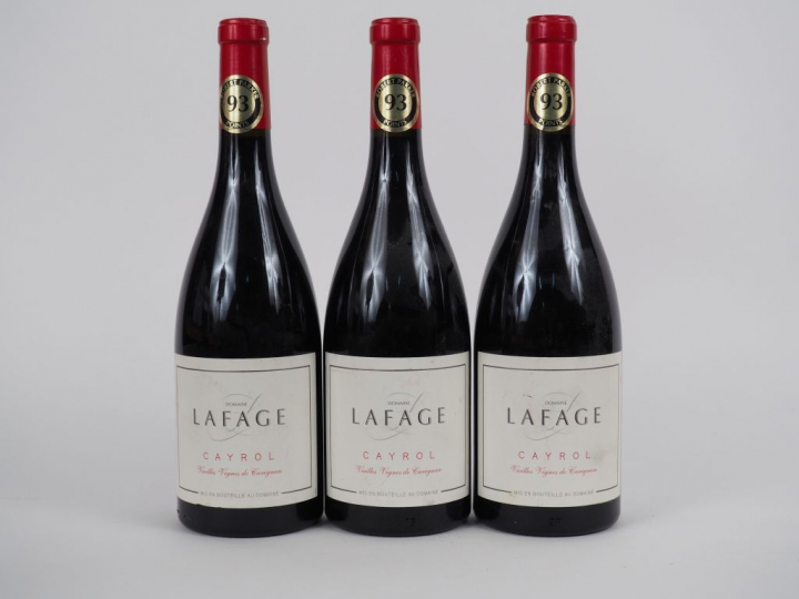 3 BOUTEILLES LAFAGE CAYROL 'V.V.' CÔTES CATALANES - 2015 