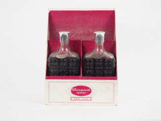 Vente aux enchères 2 FLACONS COGNAC BISQUIT - COFFRET