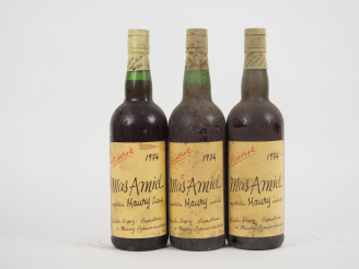 Vente aux enchères 3 BOUTEILLES MAURY MAS AMIEL 1974 - BS