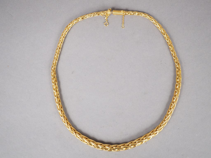 Collier en or souple, maille palmier.  Poids. 26,33 g
