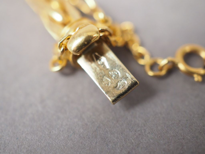 Collier en or souple, maille palmier.  Poids. 26,33 g