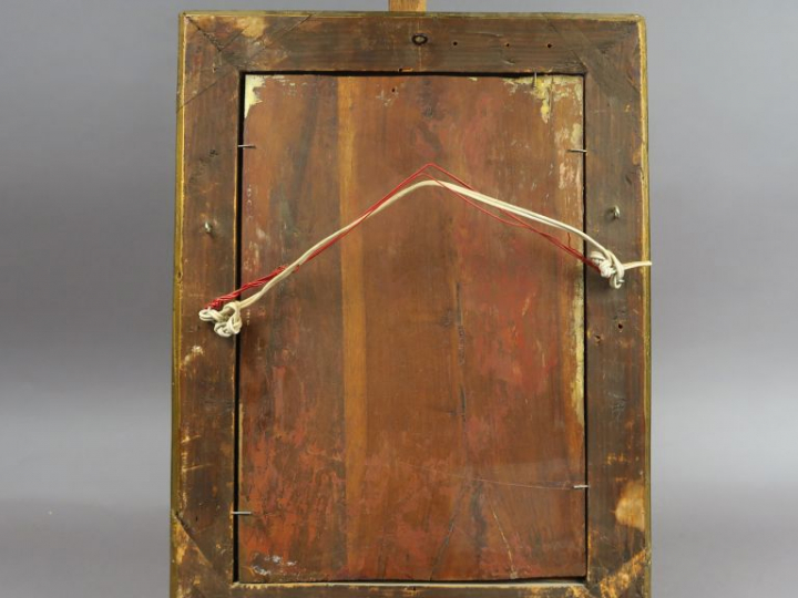 R. FORCADE. "Les lavandières".  Huile sur panneau, signée en bas à dro