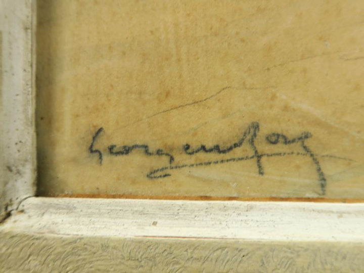 Ecole française XXe. "Le port de Toulon".  Aquarelle, signée en bas à 