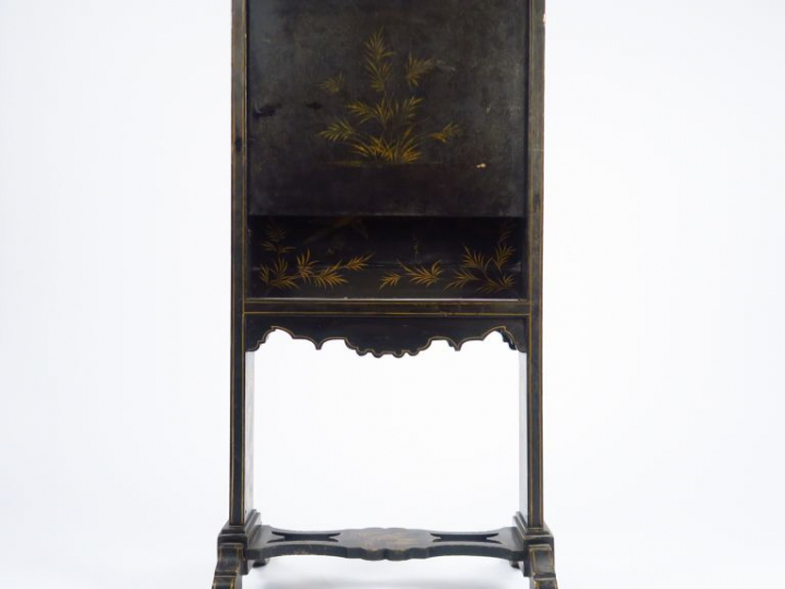 Billet doux Napoléon III de style Extrême Orient en bois noirci et laq