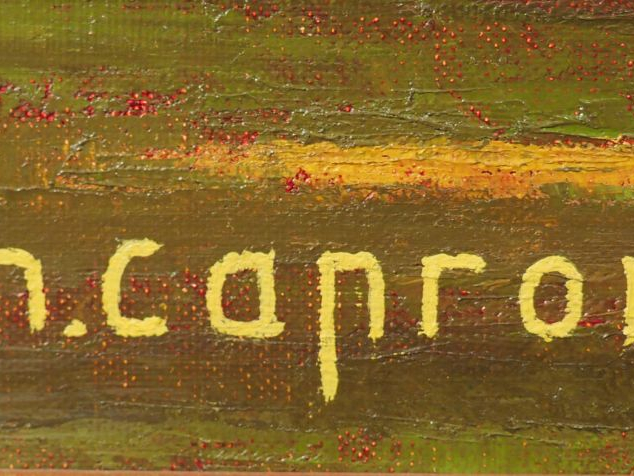 Jean-Pierre CAPRON. "Lumière à la tombée du jour". Huile sur toile. Si