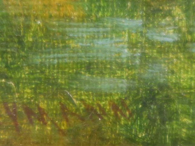 REYMANN. "Cour de ferme animée en Afrique du Nord" Huile sur toile mar