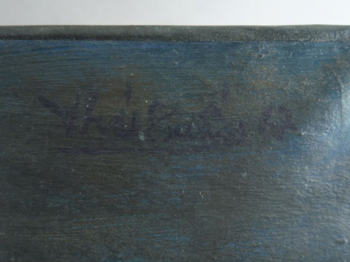 THAI TUAN  "Jeune femme nue allongée" Huile sur toile.  Signée en haut