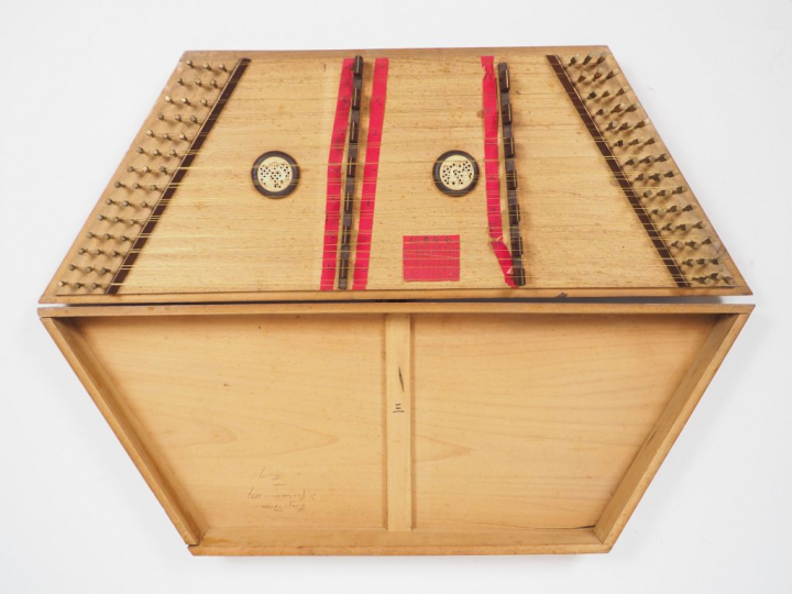 Instrument à cordes avec son coffret.  Vietnam, fin XIXème.