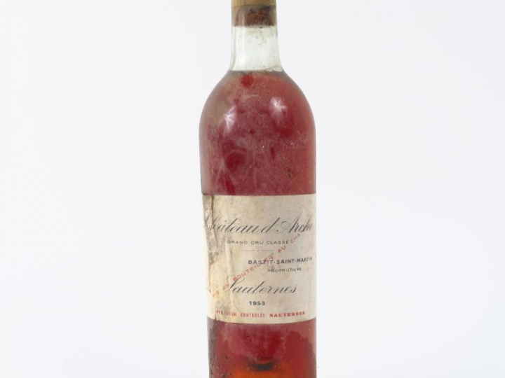 1 BOUTEILLE CHÂTEAU D'ARCHE CC SAUTERNES - 1953 - LB/CAPS CORRODEE