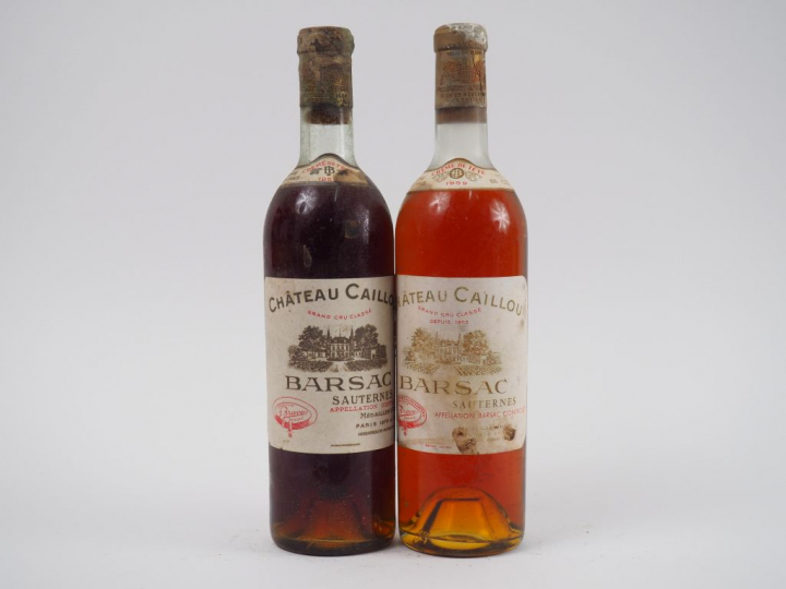 2 BOUTEILLES CHÂTEAU CAILLOU 'CRÈME DE TÊTE' SAUTERNES - 1959 - HEP/1 