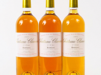 Vente aux enchères 3 BOUTEILLES CHÂTEAU CLIMENS 1er CC SAUTERNES - 2003