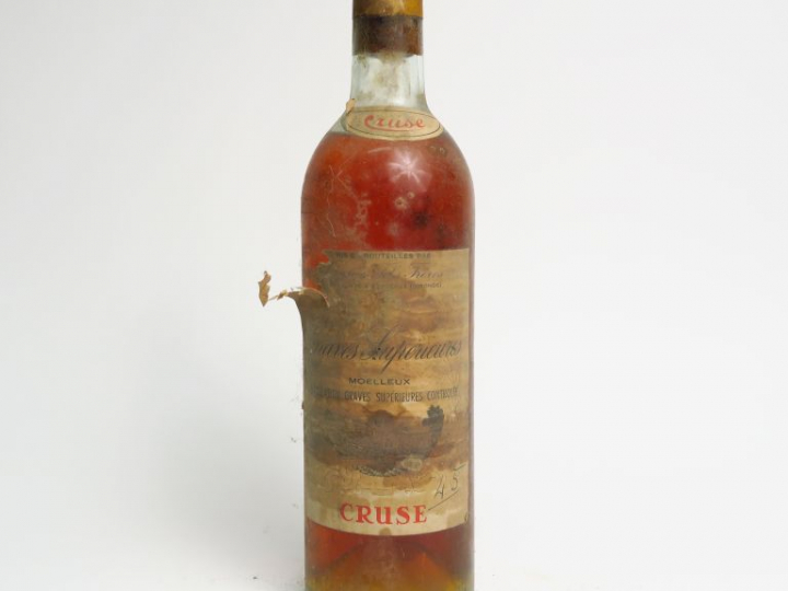 1 BOUTEILLE GRAVES SUPERIEURES MOELLEUX  CRUSE ANNEES 40/50 - HEP-MEP