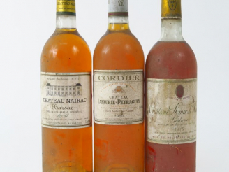 Vente aux enchères 3 BOUTEILLES SAUTERNES : 1 CHÂTEAU LAFAURIE PEYRAGUEY 1er CC 1986 - 1 