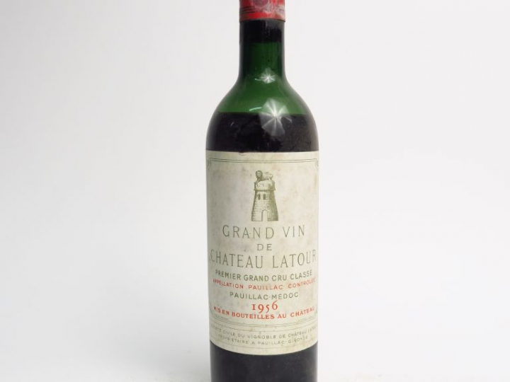 1 BOUTEILLE CHÂTEAU LATOUR 1er GCC PAUILLAC  - 1956 - BEP/CAPS  CORROD