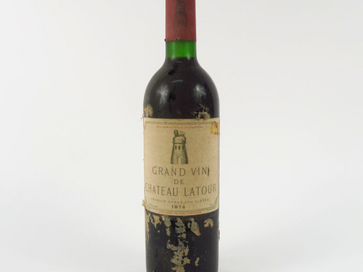 1 BOUTEILLE CHÂTEAU LATOUR 1er GCC PAUILLAC  - 1974 - BG/ELF