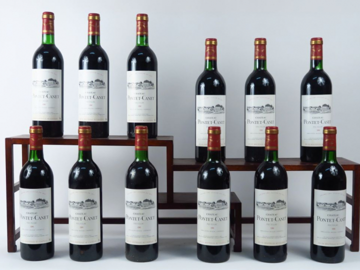 12 BOUTEILLES CHÂTEAU PONTET CANET GCC PAUILLAC - 1981 - CBO - 6 BG/6 