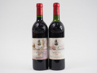 Vente aux enchères 2 BOUTEILLES CHÂTEAU GISCOURS GCC MARGAUX - 1984 - 1 HEP/ET