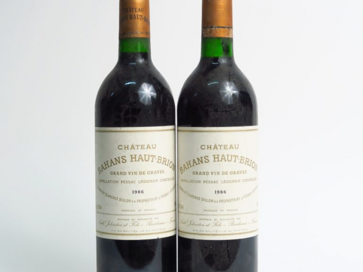 2 BOUTEILLES CHÂTEAU BAHANS DE HAUT BRION GRAVES - 1986