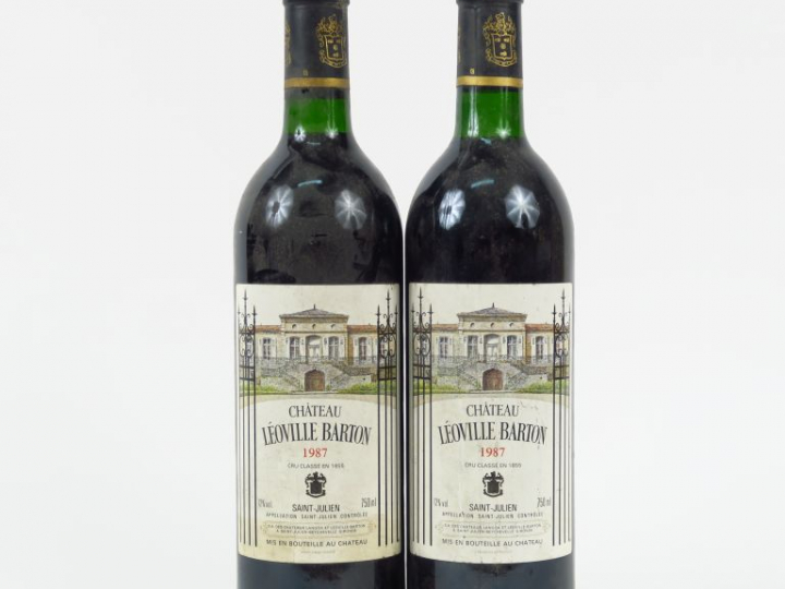 2 BOUTEILLES CHÂTEAU LEOVILLE BARTON GCC ST JULIEN - 1987 - BG