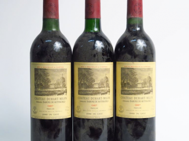 3 BOUTEILLES CHÂTEAU DUHART MILON GCC PAUILLAC - 1987 - 2 LB