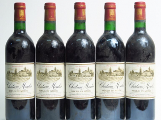 Vente aux enchères 5 BOUTEILLES CHÂTEAU MOULIS CB MOULIS - 1988 - BG