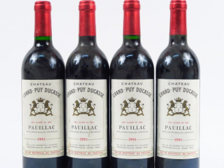 Vente aux enchères 4 BOUTEILLES CHÂTEAU GRAND PUY DUCASSE GCC PAUILLAC - 1991