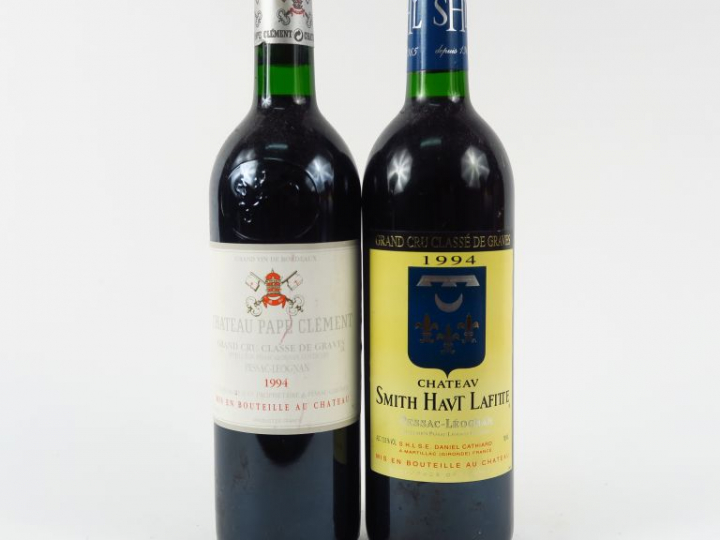2 BOUTEILLES GCC GRAVES 1994 : 1 CHÂTEAU PAPE CLEMENT CAPS L AB - 1 CH