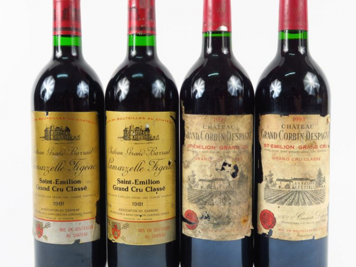 4 BOUTEILLES ST EMILION GC : 2 CHÂTEAU GRAND BARRAIL LAMARZELLE FIGEAC